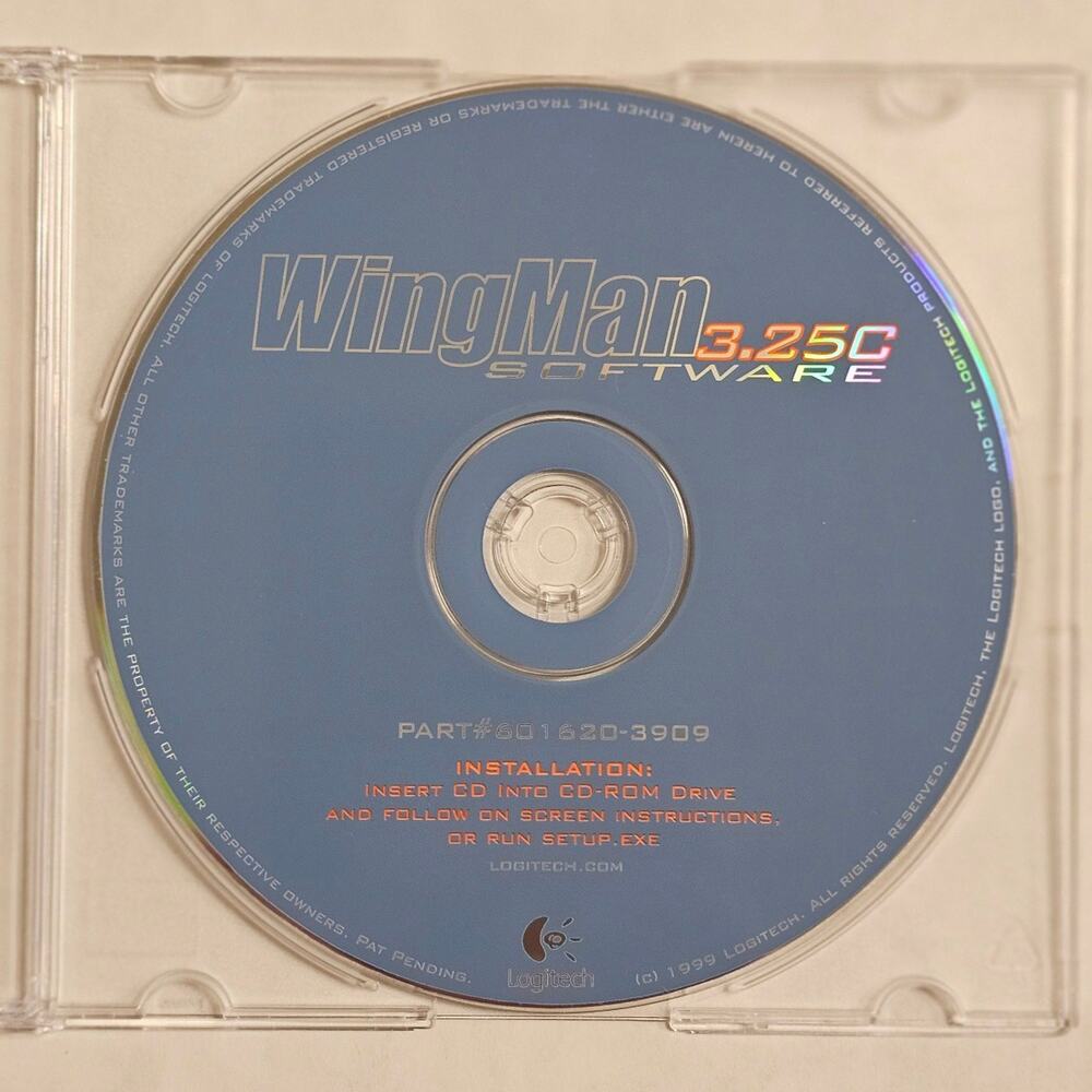 Logitech Wingman 3.25C Software PC CD Part 601 620-3909
